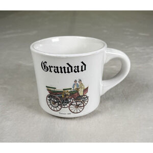 Vintage Papel 1970s 80s "Grandad" Coffee Mug Cup White with Daimler 1886